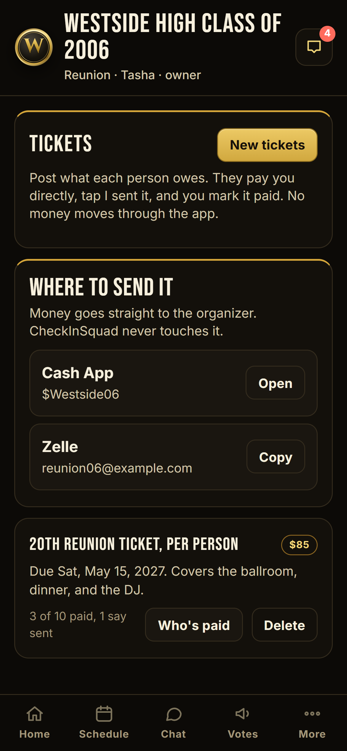 Tickets without the spreadsheet