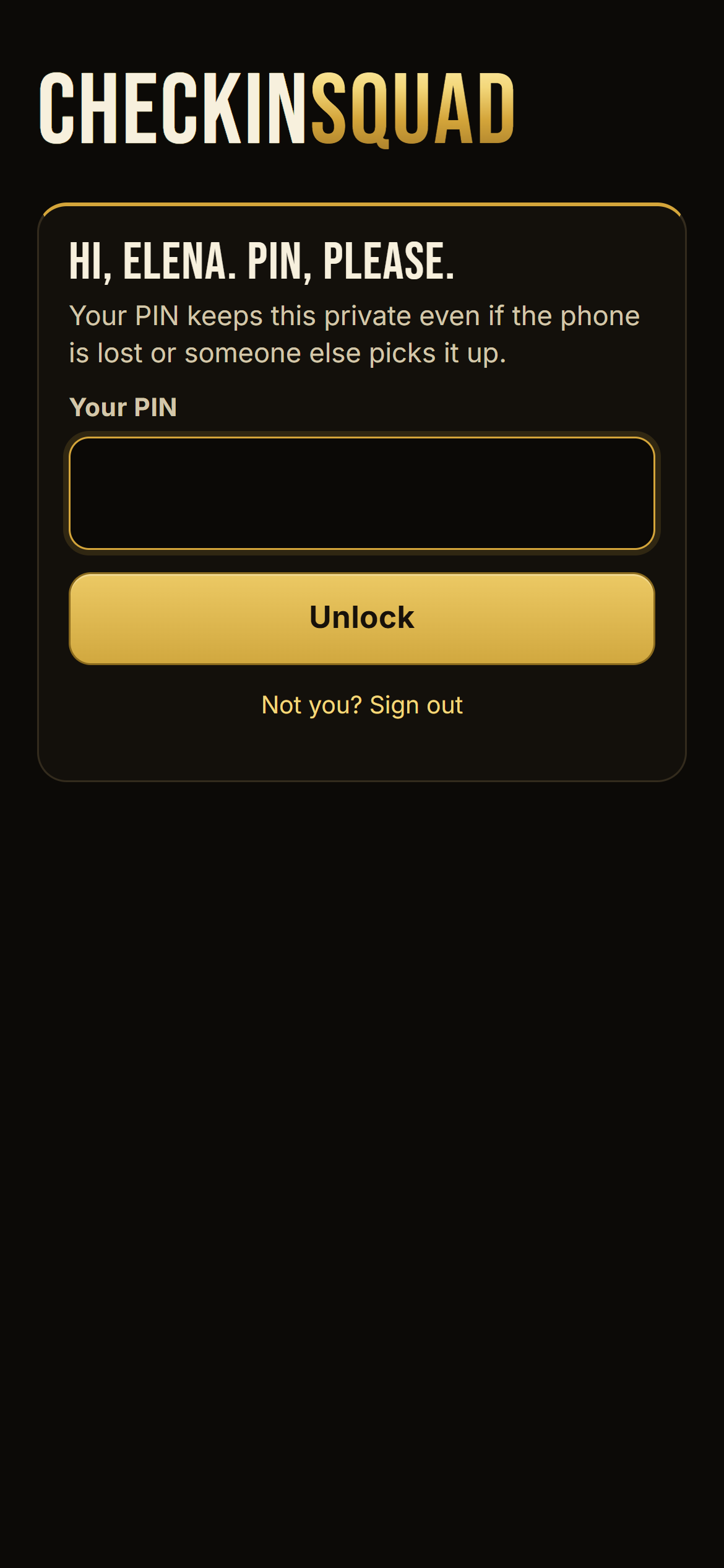 Check in on their own phone