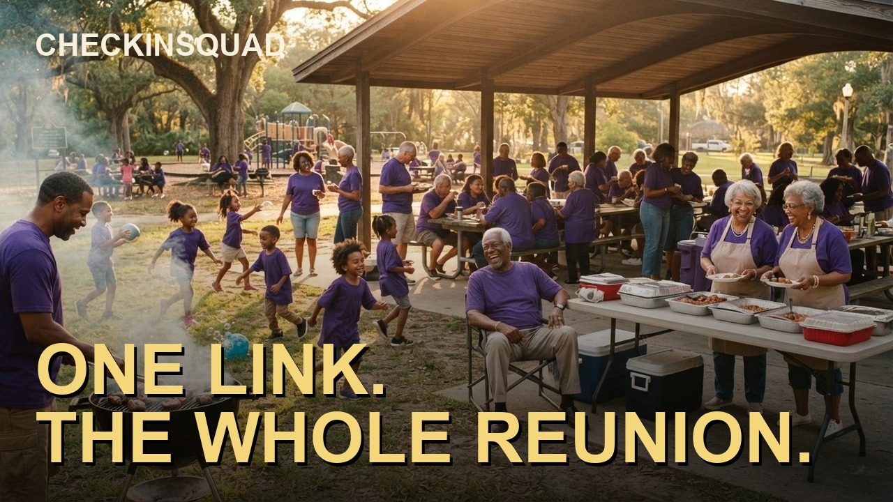 One link for the whole reunion: the Reunion plan in 3 minutes